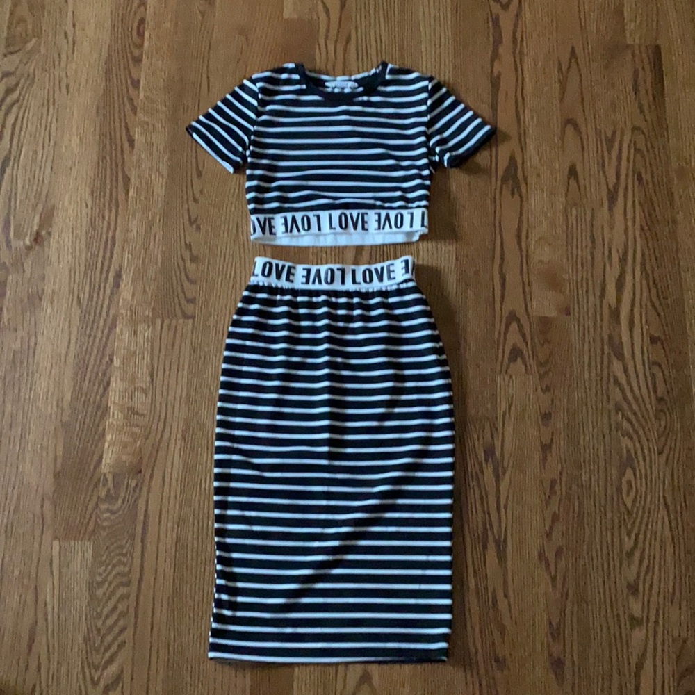 cute striped Shein girls set!